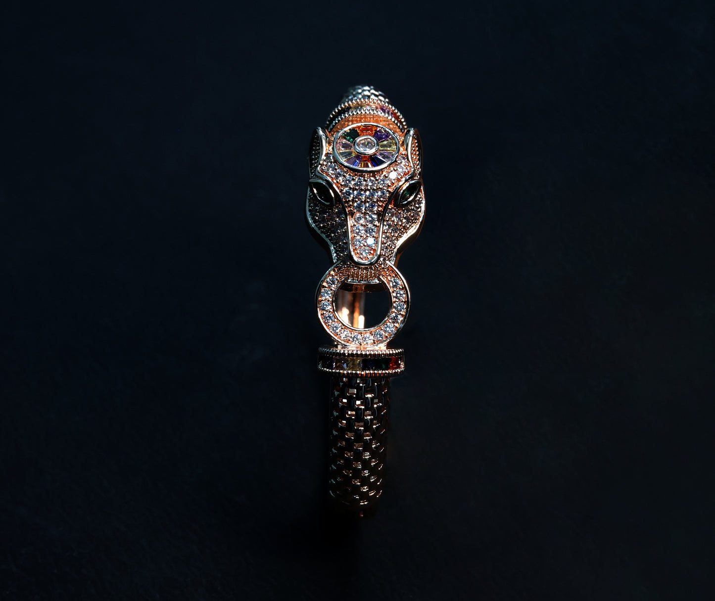 Serpentis rhinestone studded bracelet women