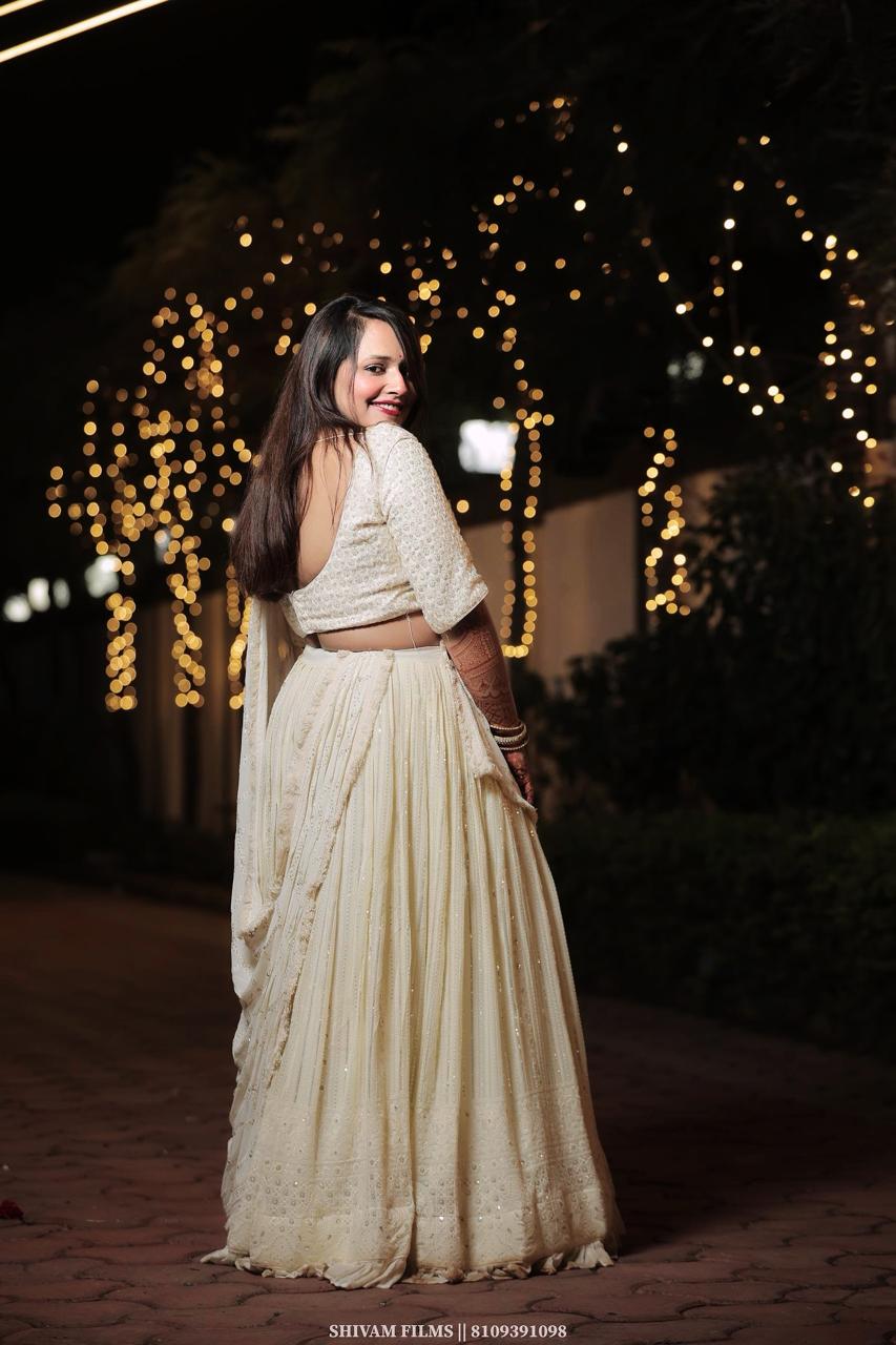 Mirror mirage lehenga with blouse and dupatta