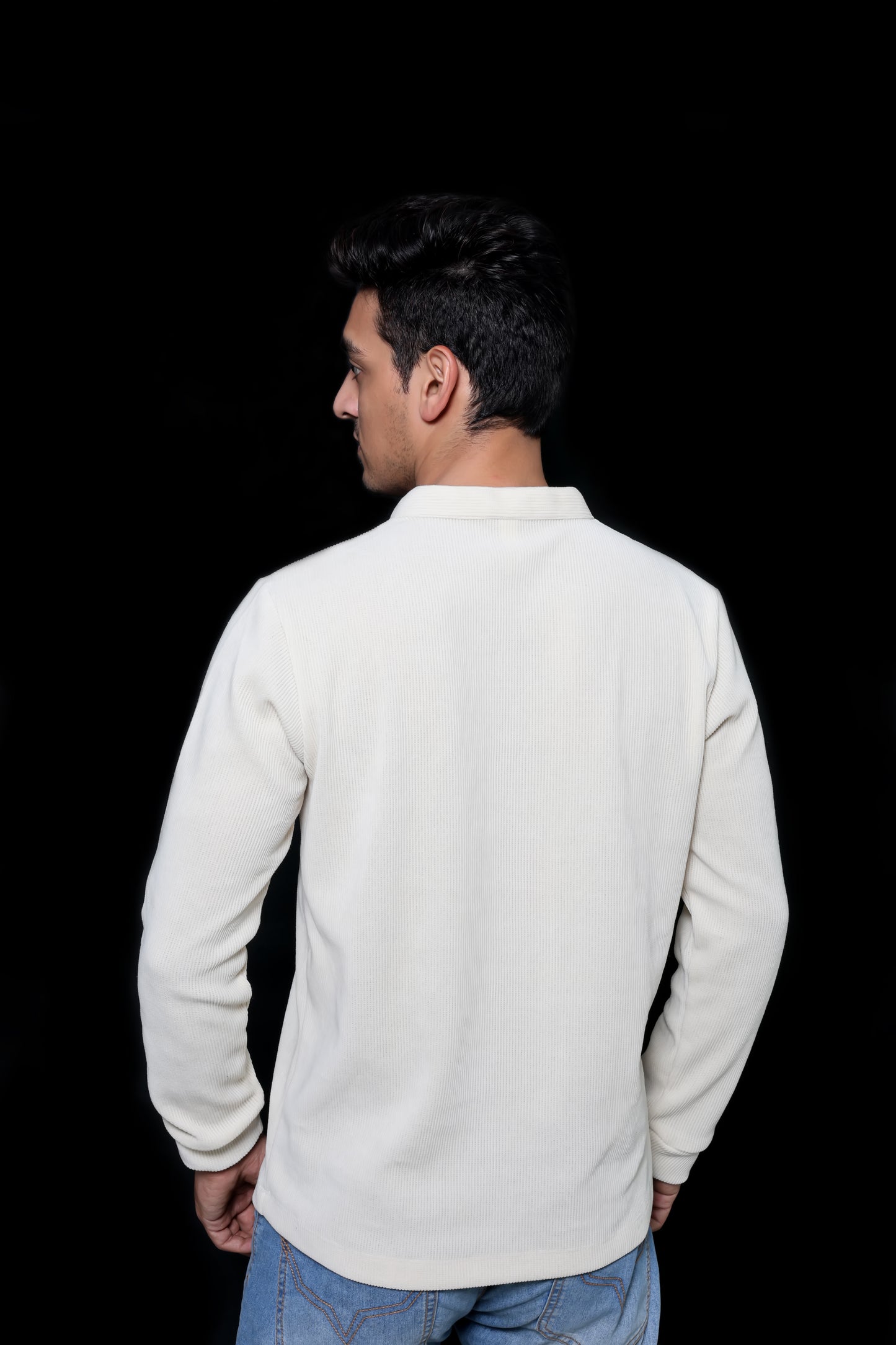 Men's White Zip T-Shirt