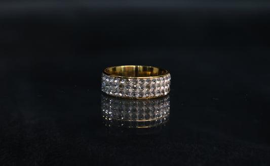 White gold embellished ring band