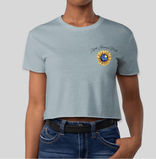 van gogh x sunflower women crop t shirt