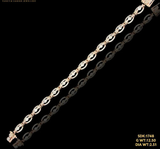 Sparking diamond braclet in 14kt gold