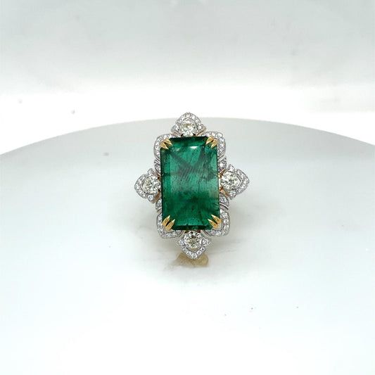 Green Diamond Ring