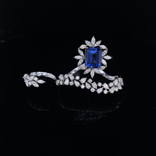 Blue Diamond Ring