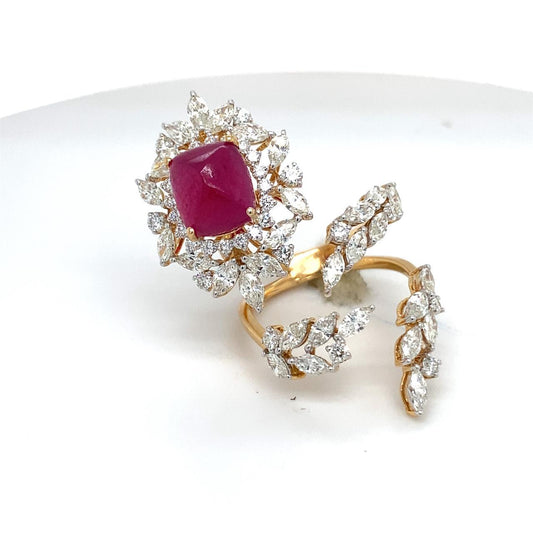 Pink diamond ring