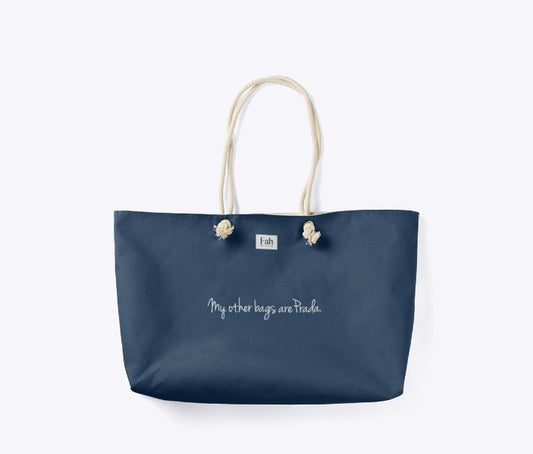 Chic tote bag rust blue