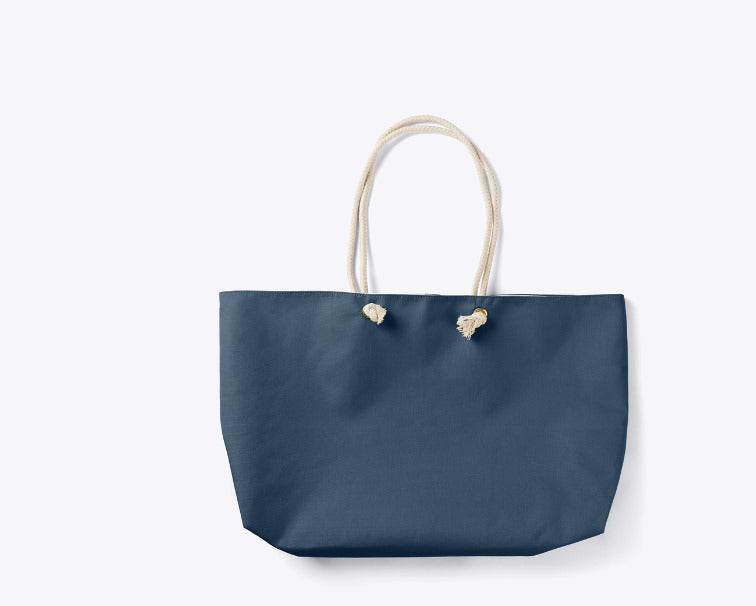 Chic tote bag rust blue